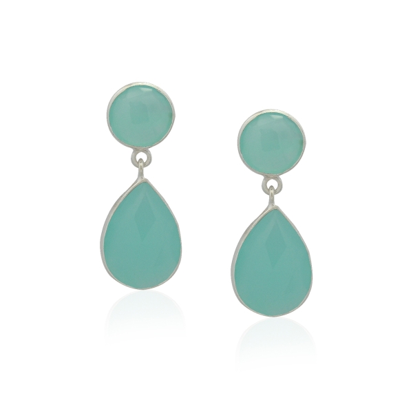 Chalcedony aqua Stud model E5-074